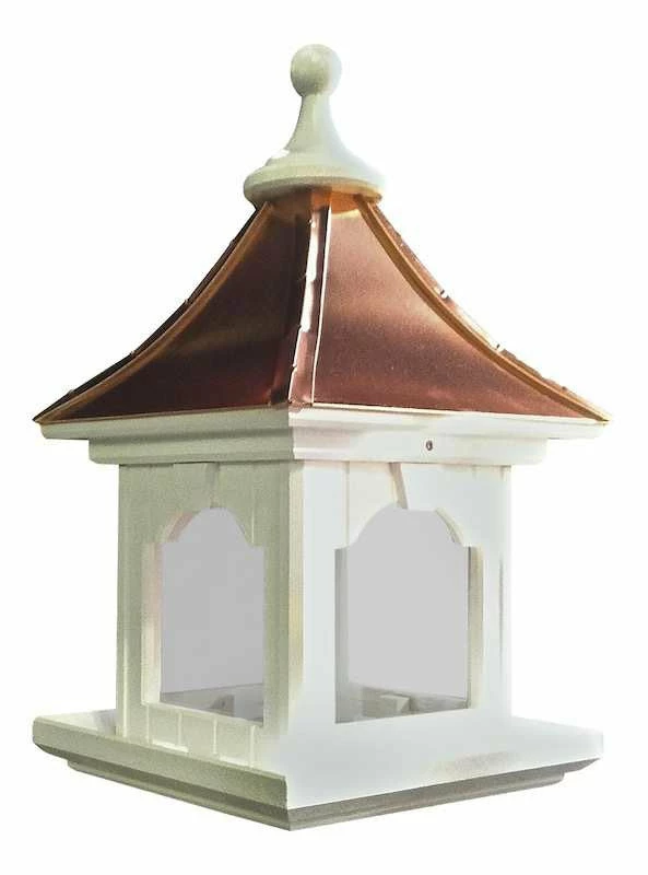 Copper Roof Bird Feeder With Large Capacity - Hanging 5 Copper Roof Bird Feeder With Large Capacity - Hanging - Image 3
