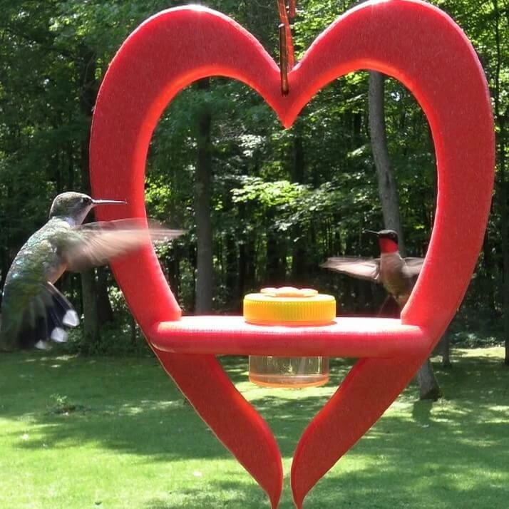 Recycled Heart Hummingbird Feeder 3 Recycled Heart Hummingbird Feeder