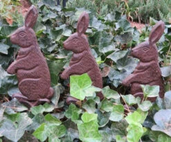 Iron Rabbit Garden Stakes-Set/3