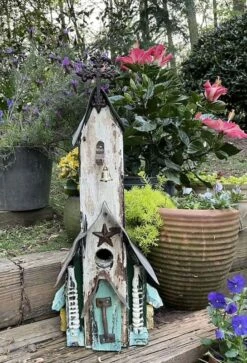 Rustic Church Birdhouses- Medium -THE BIRDHOUSE CHICK Sales Rustic Church Birdhouse 2