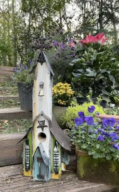 Rustic Church Birdhouses- Medium -THE BIRDHOUSE CHICK Sales Rustic Church Birdhouse 6