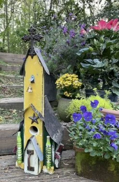 Rustic Church Birdhouses- Medium -THE BIRDHOUSE CHICK Sales Rustic Church Birdhouse 8