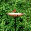 Solid Copper Staked Bird Bath- 2 Sizes 2 Solid Copper Staked Bird Bath- 2 Sizes -THE BIRDHOUSE CHICK Sales Solid Copper Staked Bird Bath