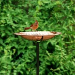 Solid Copper Staked Bird Bath- 2 Sizes