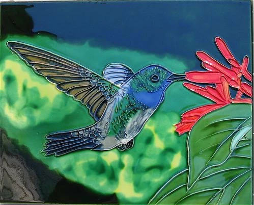 Ceramic Art Tile-Hummingbird 8x10 3 Ceramic Art Tile-Hummingbird 8x10