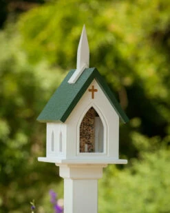 Church Bird Feeder Vinyl/PVC 7 Church Bird Feeder Vinyl/PVC -THE BIRDHOUSE CHICK Sales VINYL PVC CHURCH Bird Feeder GREEN