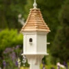 Vinyl Birdhouse-3 Nest 28x12 2 Vinyl Birdhouse-3 Nest 28x12 -THE BIRDHOUSE CHICK Sales Vinyl Birdhouse Shake Roof 3 Nest