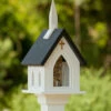 Church Bird Feeder Vinyl/PVC 1 Church Bird Feeder Vinyl/PVC -THE BIRDHOUSE CHICK Sales Vinyl CHURCH Bird Feeder BLACK