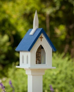 Featured Products -THE BIRDHOUSE CHICK Sales Vinyl CHURCH Birdfeeder BLUE