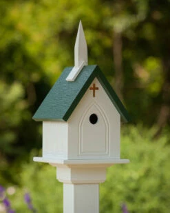 Church Birdhouse Vinyl/PVC -THE BIRDHOUSE CHICK Sales Vinyl CHURCH Birdhouse GREEN