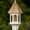 Gazebo Bird Feeder-Vinyl With Cypress Roof 10x28 2 Gazebo Bird Feeder-Vinyl With Cypress Roof 10x28 -THE BIRDHOUSE CHICK Sales Vinyl Gazebo Bird Feeder Cypress Shake Roof