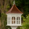 Copper Roof Vinyl/PVC Bird Feeder With Double Window- 29x14 1 Copper Roof Vinyl/PVC Bird Feeder With Double Window- 29x14 -THE BIRDHOUSE CHICK Sales Vinyl Gazebo Bird Feeder Post Mount d4af9ab2 9a2a 4d9c b669 540724443cb1
