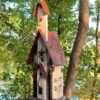 Tall Church Birdhouse- White