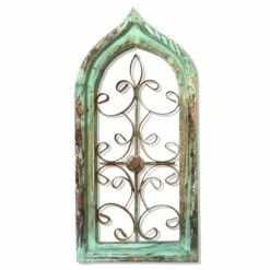 Rustic Window Frame Arch- Green Or Blue