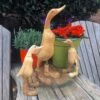 Ducks In Boots Garden Sculpture 1 Ducks In Boots Garden Sculpture -THE BIRDHOUSE CHICK Sales Wooden Ducks in Shoes