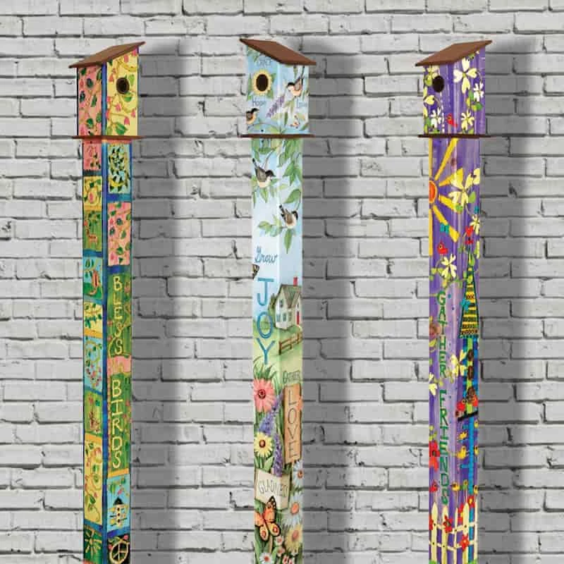 Birdhouse Art Poles 6 Ft. Post 3 Birdhouse Art Poles 6 Ft. Post