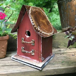 Barn Wood & Tin Rustic Birdhouses -THE BIRDHOUSE CHICK Sales barn wood birdhouse red