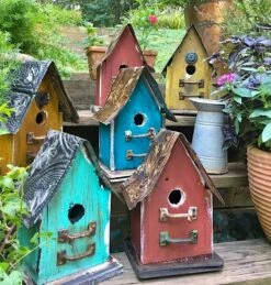 Barn Wood & Tin Rustic Birdhouses