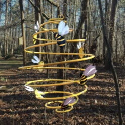 Nesting Materials With Large Bee Spinner 8 Nesting Materials With Large Bee Spinner -THE BIRDHOUSE CHICK Sales bee spinner garden decor