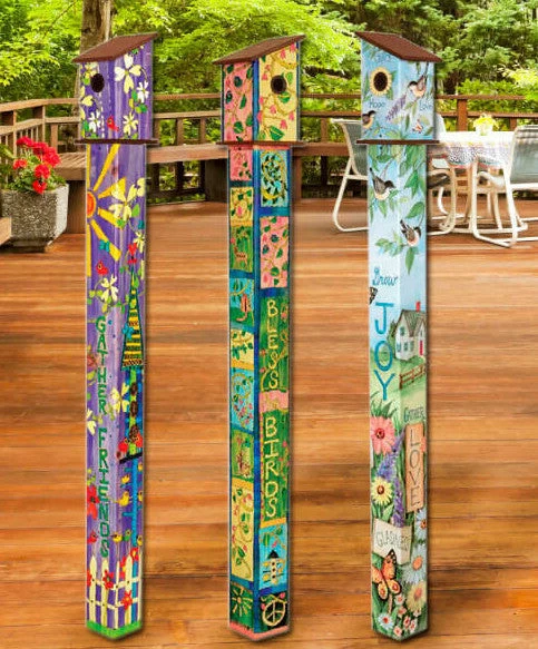 Birdhouse Art Poles 6 Ft. Post 11 Birdhouse Art Poles 6 Ft. Post - Image 9