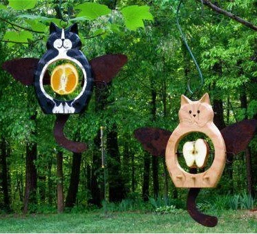 Angel Cats Fruit & Suet Feeder With Suet 3 Angel Cats Fruit & Suet Feeder With Suet