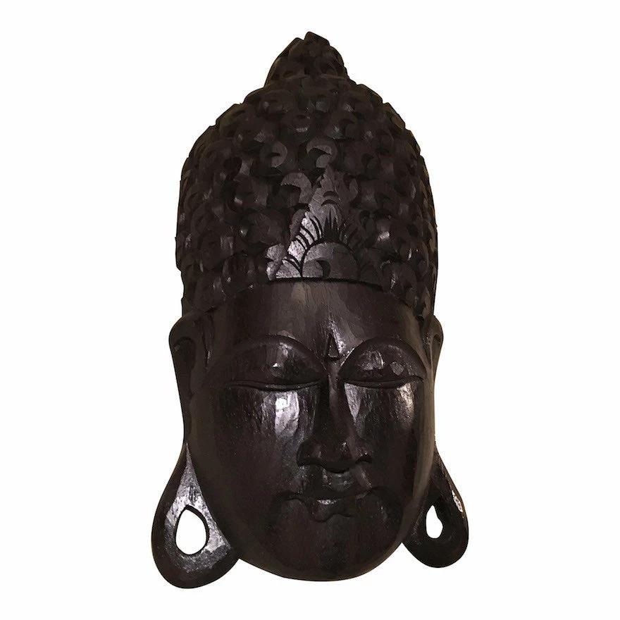 Wooden Buddha Face Wall Decor 5 Wooden Buddha Face Wall Decor - Image 3