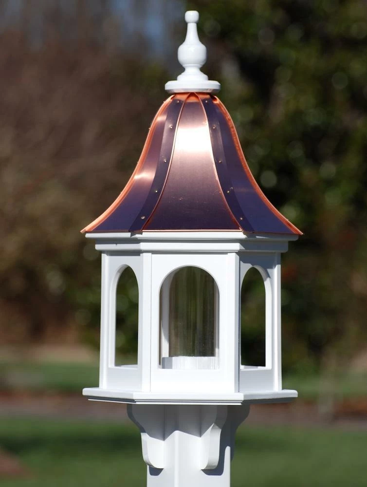 Copper Roof Gazebo Bird Feeder Bell Shape - 28x12 3 Copper Roof Gazebo Bird Feeder Bell Shape - 28x12