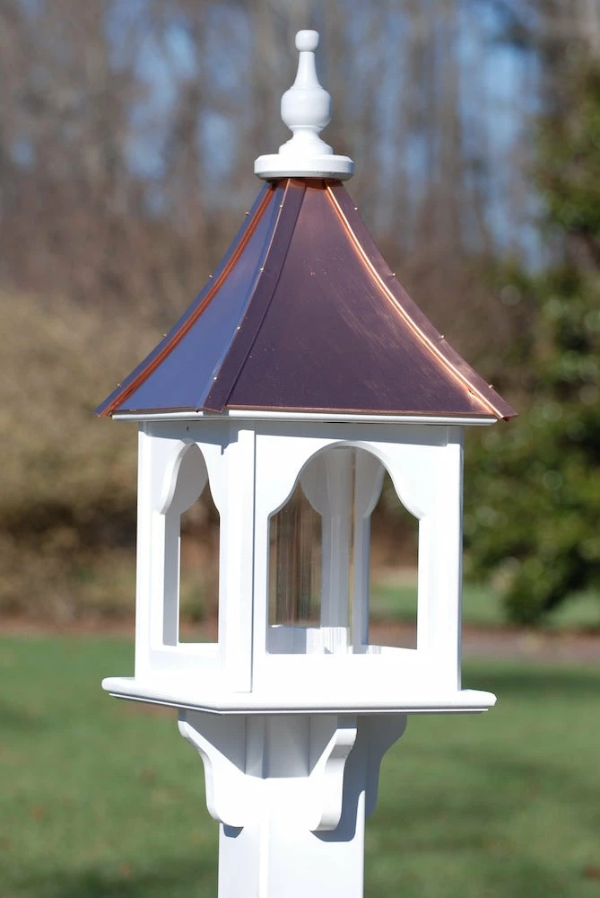Copper Roof Bird Feeder - Square 28x10 4 Copper Roof Bird Feeder - Square 28x10 - Image 2