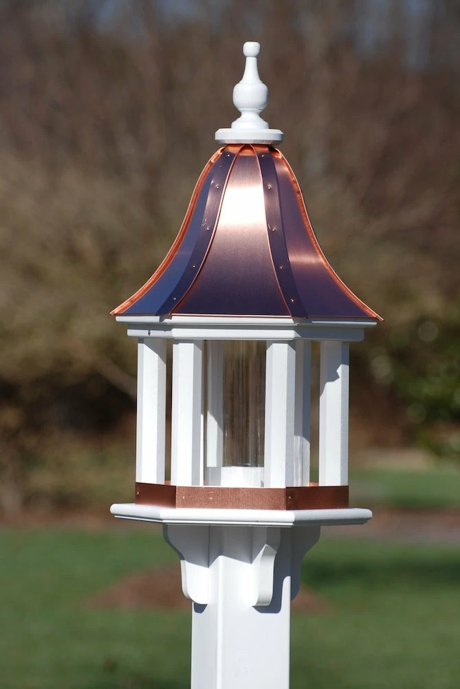 Copper Roof Bird Feeder Column Style - 28x12 4 Copper Roof Bird Feeder Column Style - 28x12 - Image 2