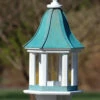 Copper Roof Bird Feeder Column Style - 28x12 2 Copper Roof Bird Feeder Column Style - 28x12 -THE BIRDHOUSE CHICK Sales copper roof bird feeder vinyl pvc 28x12 columns 2