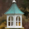 Copper Roof Bird Feeder Arch Window - 28x12 1 Copper Roof Bird Feeder Arch Window - 28x12 -THE BIRDHOUSE CHICK Sales copper roof bird feeder vinyl pvc 28x12 square 2
