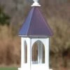 Copper Roof Bird Feeder Post-Mount - 28x8 1 Copper Roof Bird Feeder Post-Mount - 28x8 -THE BIRDHOUSE CHICK Sales copper roof bird feeder vinyl pvc 28x8 1