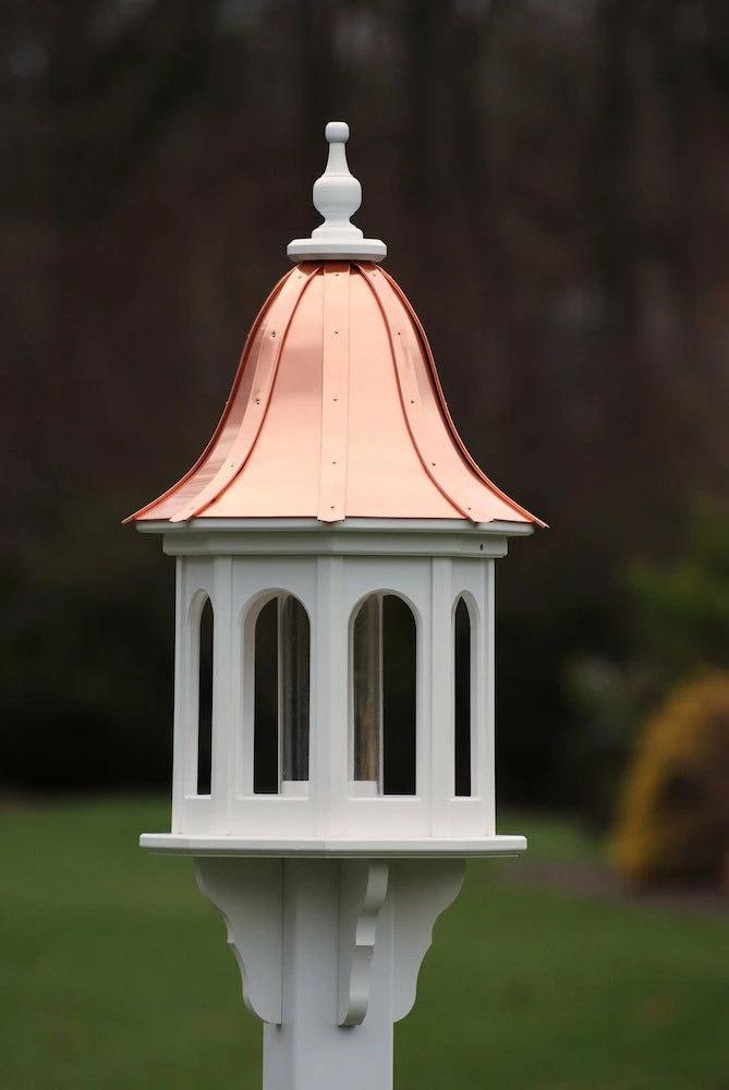 Copper Roof Gazebo Bird Feeder- Vinyl/PVC 36x14 3 Copper Roof Gazebo Bird Feeder- Vinyl/PVC 36x14