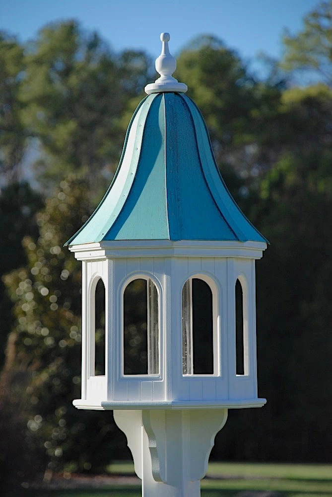 Copper Roof Bird Feeder Large Gazebo Style - 42x16 3 Copper Roof Bird Feeder Large Gazebo Style - 42x16