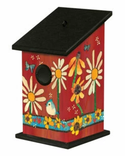 Daisies And Sunflowers Vinyl Birdhouse