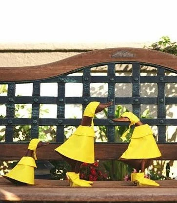 Puddle Ducks Teak Garden Sculpture 4 Puddle Ducks Teak Garden Sculpture - Image 2