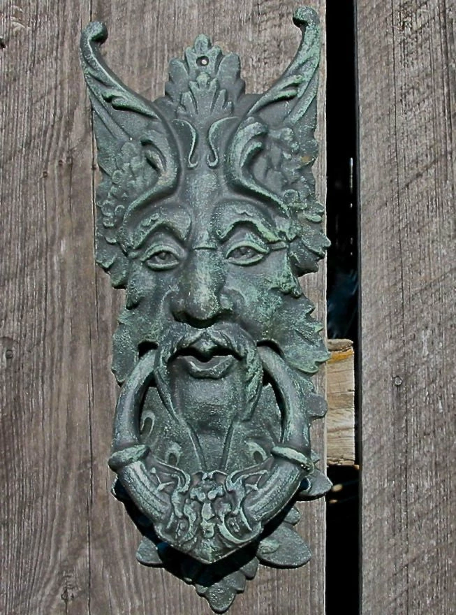 Green Man Cast Door Knocker-Gate Keeper 3 Green Man Cast Door Knocker-Gate Keeper
