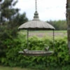 ESSCHERT DESIGN Antique Hanging Tray Bird Feeder 1 ESSCHERT DESIGN Antique Hanging Tray Bird Feeder -THE BIRDHOUSE CHICK Sales hanging tray Bird Feeder with Cover