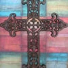 Large Cast Iron Cross With Scrolling Detail-17.5 Inch 1 Large Cast Iron Cross With Scrolling Detail-17.5 Inch -THE BIRDHOUSE CHICK Sales hugecross