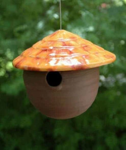 Ceramic Gourd Birdhouse -THE BIRDHOUSE CHICK Sales jj fuzzy peach