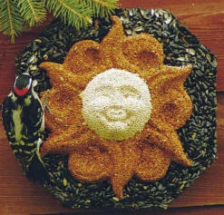 Large Sun Face Bird Seed Wreath