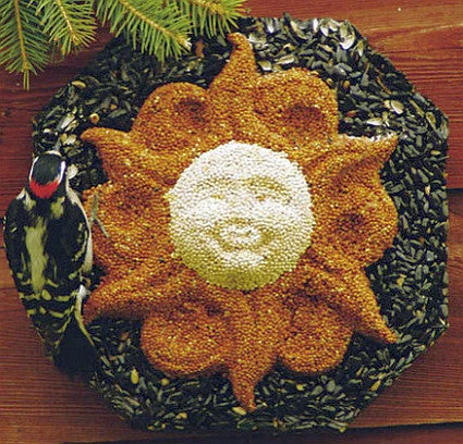 Large Sun Face Bird Seed Wreath 3 Large Sun Face Bird Seed Wreath