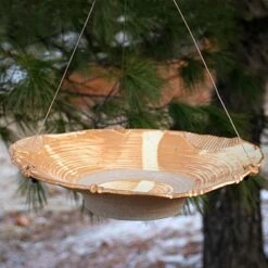 Large Stoneware Hanging Bird Bath 7 Large Stoneware Hanging Bird Bath -THE BIRDHOUSE CHICK Sales large handmade hanging bird bath