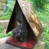 Log Front & Tin Barn Wood Birdhouse-Red 1 Log Front & Tin Barn Wood Birdhouse-Red -THE BIRDHOUSE CHICK Sales log front rustic red birdhouse