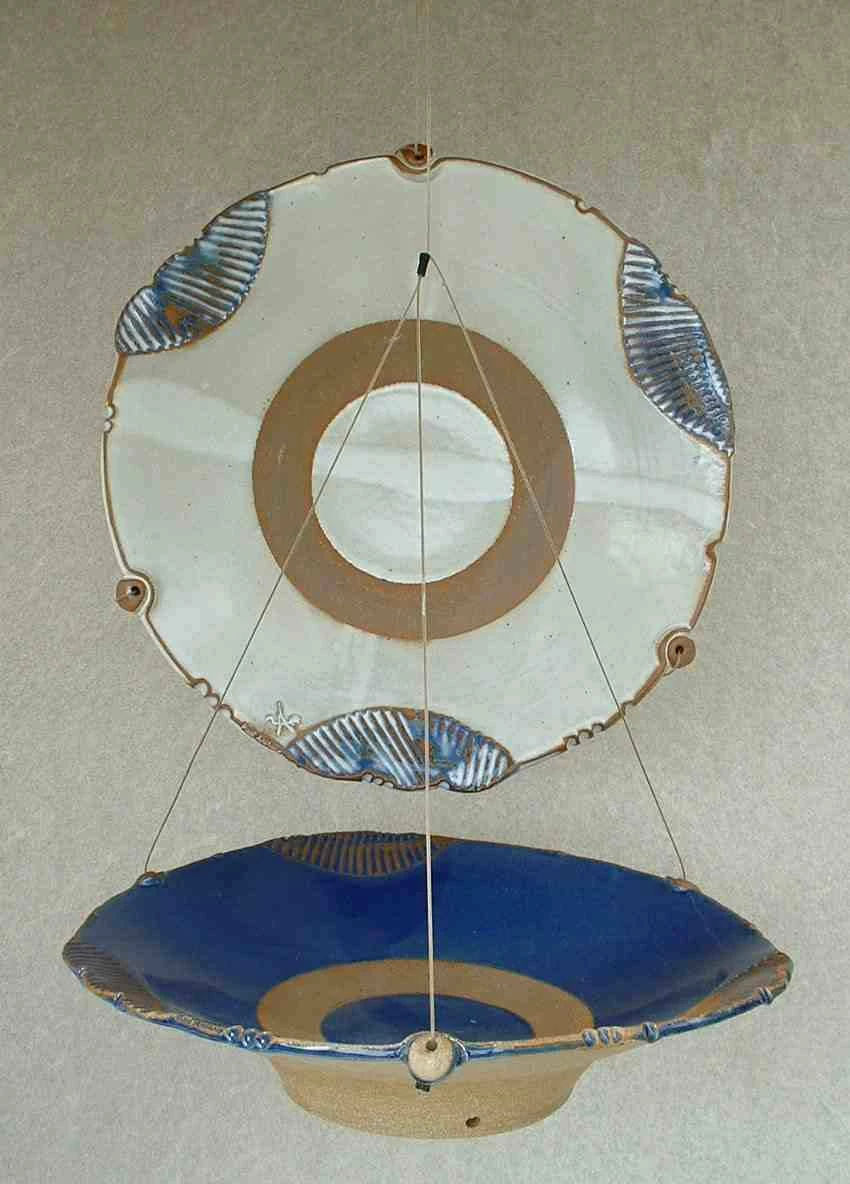 Pottery Hanging Bird Bath 12" 4 Pottery Hanging Bird Bath 12" - Image 2