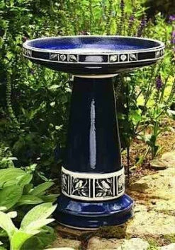 Zanesville Bird Bath With Locking Top- 2 Colors
