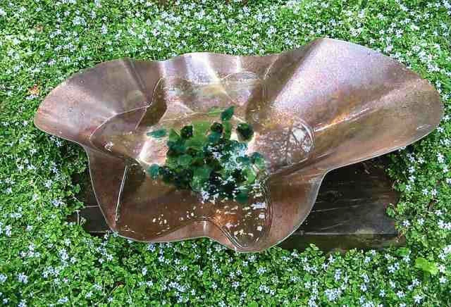 Patina Copper Planter Or Birdbath 5 Patina Copper Planter Or Birdbath - Image 3