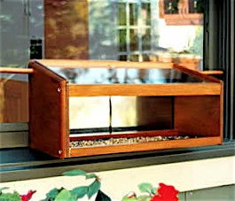 Deluxe Windowsill Bird Feeder W/ Mirror 3 Deluxe Windowsill Bird Feeder W/ Mirror