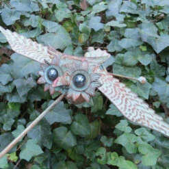 Floating Owl Kinetic Garden Stake