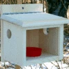 Post Mount Wooden Bluebird Feeder -THE BIRDHOUSE CHICK Sales post mount bb feeder
